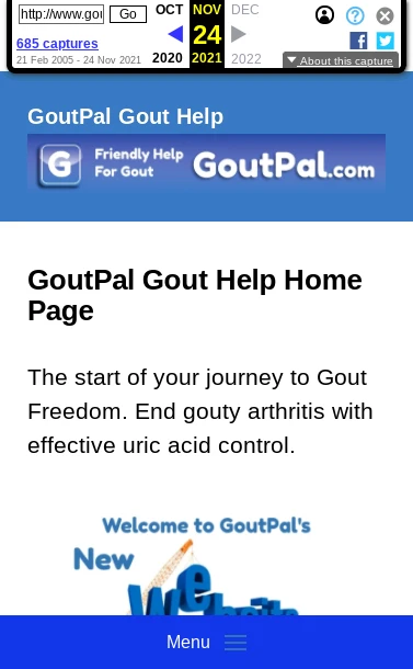 GoutPal.com 2021 Static Smartphone Site